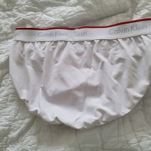 White Calvin Klein mesh briefs, Medium
